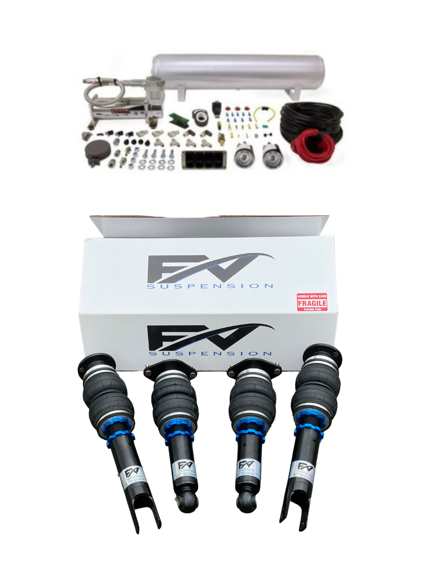 FV Suspension Tier 1 Budget kit Complete Air Ride kit for 06-10 Infiniti M35 Rwd - Full Kit